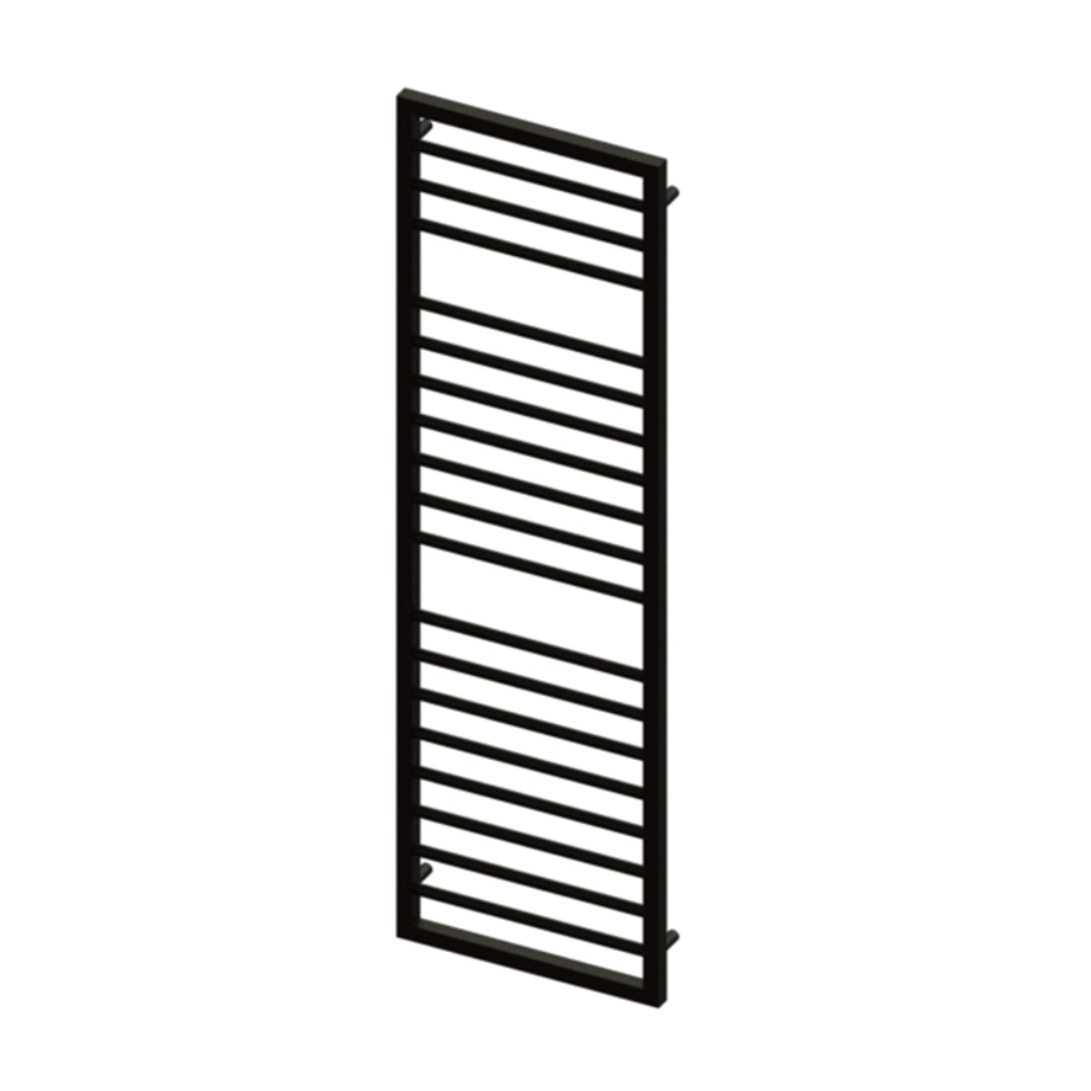 Product Cut out image of the Abacus Elegance Metro Matt Black 1655mm x 500mm Towel Warmer